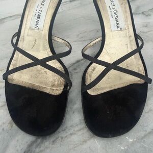 Dolce & Gabbana Black Strappy Heels